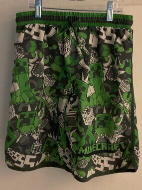 Boy's Minecraft Swim Trunks